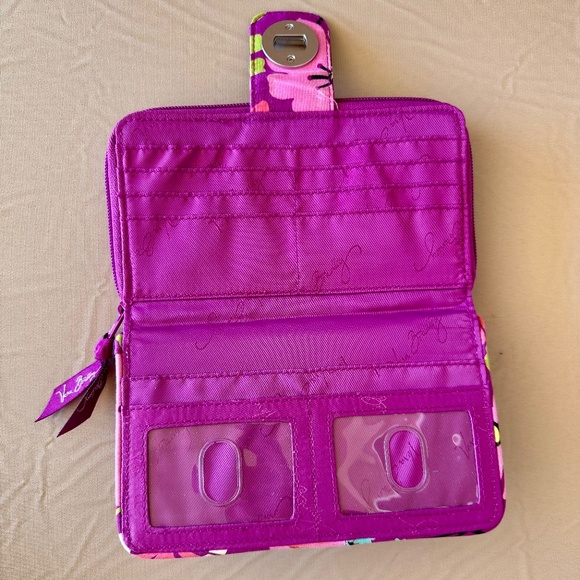 Vera Bradley, "Flutterby" Twist Lock Wallet - Picture 5 of 9